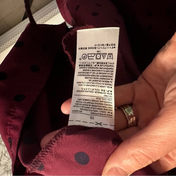 Banana Republic Maroon and Black Dot Mini Dress - Picture 7 of 9